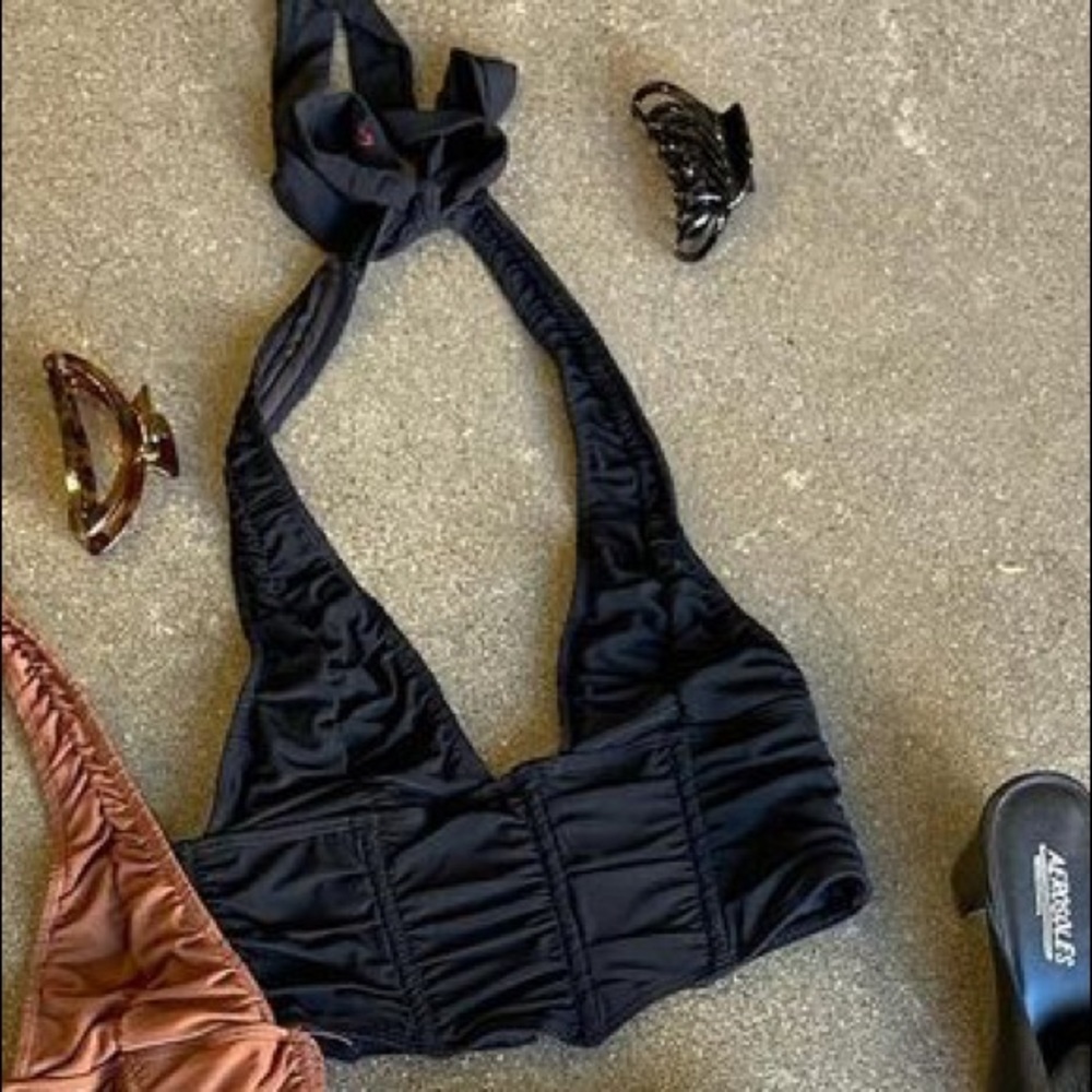 Black halter top